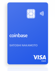 Voici une image de la "Coinbase Card" affichée sur le site officiel.