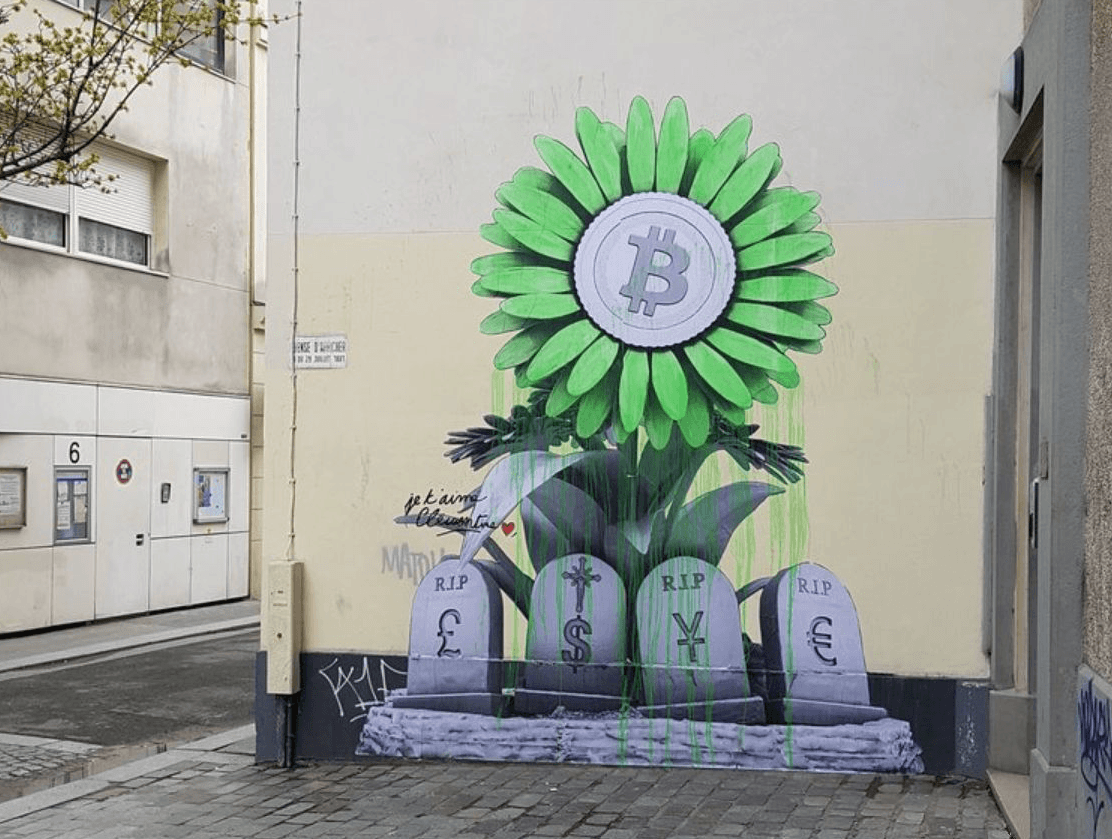 Ludo, street art Bitcoin