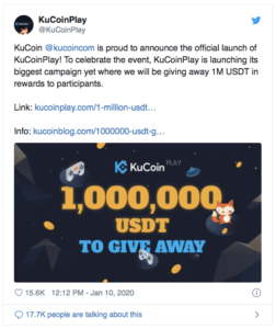 KuCoinPlay Twitter concours