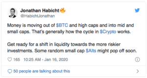 Twitter Jonathan Habicht bitcoin $BTC altseason