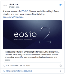 EOSIO 2.0 $EOS