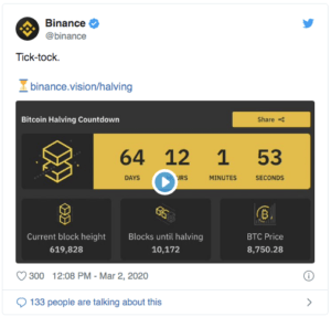 Binance Halving Bitcoin $BTC