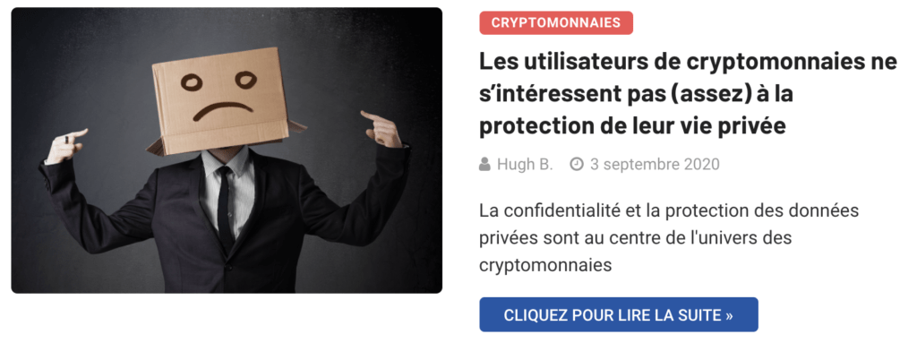 Les utilisateurs de cryptomonnaies ne s’intéressent pas (assez) à la protection de leur vie privée