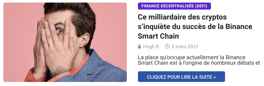 Ce milliardaire des cryptos s’inquiète du succès de la Binance Smart Chain