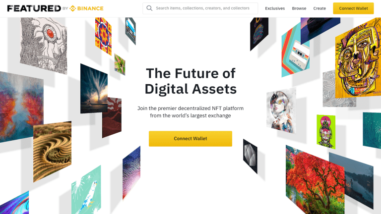 Featured by Binance - La plateforme dédiée aux NFT de la Binance Smart Chain