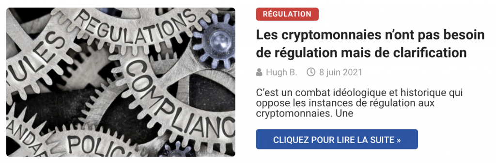 Les cryptomonnaies n’ont pas besoin de régulation mais de clarification