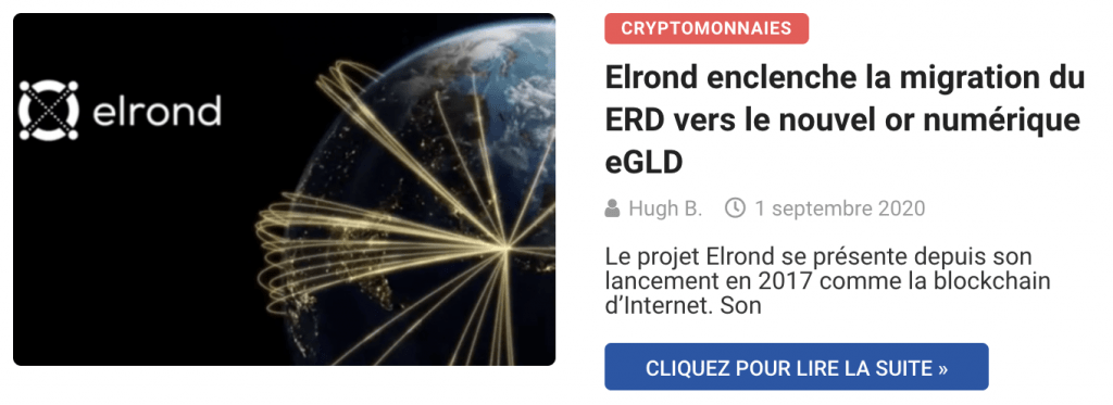 Elrond enclenche la migration du ERD vers le nouvel or numérique eGLD