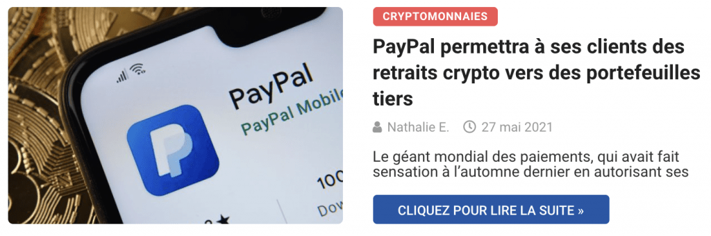 PayPal permettra à ses clients des retraits crypto vers des portefeuilles tiers