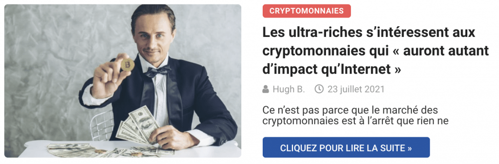 Les ultra-riches s’intéressent aux cryptomonnaies qui « auront autant d’impact qu’Internet »