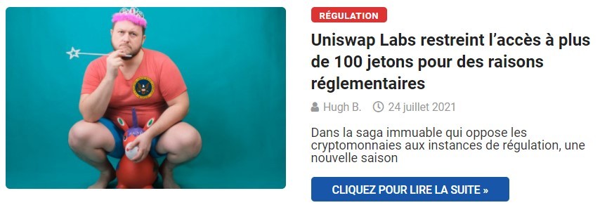 Uniswap Labs restreint l’accès à plus de 100 jetons pour des raisons réglementaires