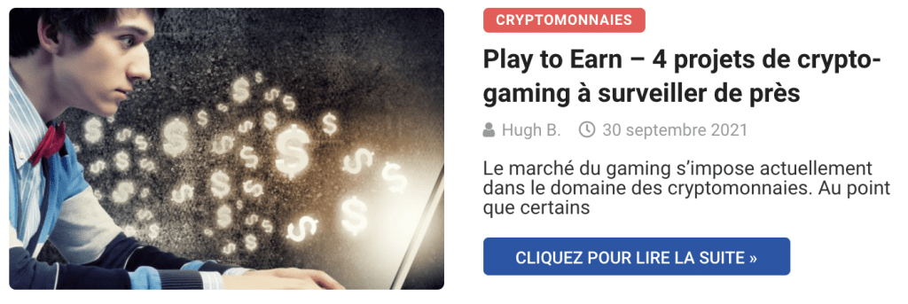 Play to Earn – 4 projets de crypto-gaming à surveiller de près