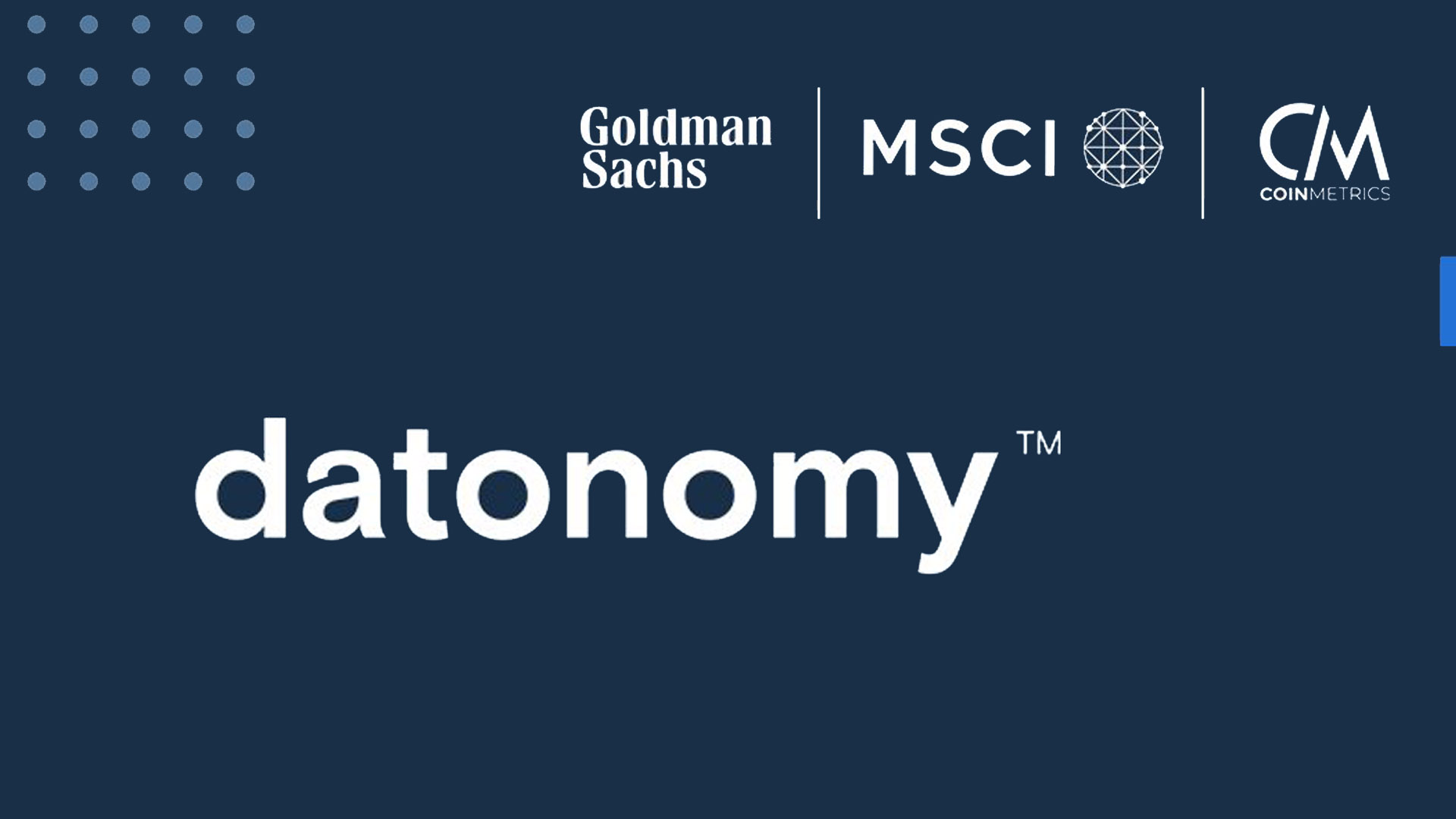 Datanomy – Goldman Sachs is developing a crypto database