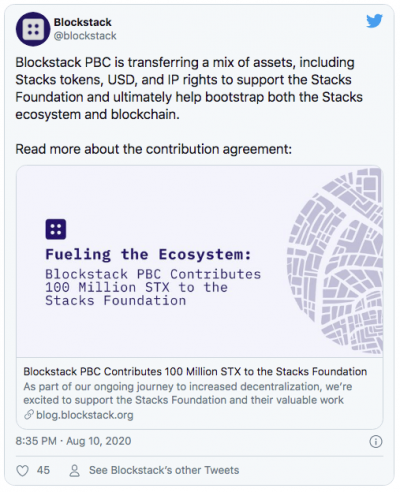 Blockstack annonce sa décentralisation