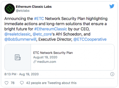 Ethereum Classic se réorganise après ses attaques des 51%