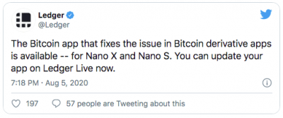 Ledger a réglé la faille Bitcoin