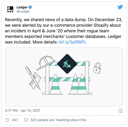 Faille de données Ledger Shopify
