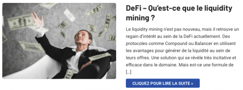 Le liquidity mining et la DeFi