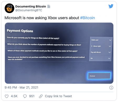 Payer en BTC sur sa Xbox - Microsoft envisage l'option Bitcoin