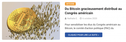 Du Bitcoin gracieusement distribué au Congrès américain