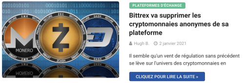 Bittrex va supprimer les cryptomonnaies anonymes de sa plateforme