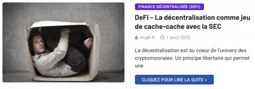 La décentralisation jeu de cache-cache avec la SEC