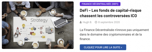 La DeFi délaisse les ICO pour les capital risque