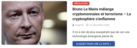 Bruno Le Maire mélange cryptomonnaies et terrorisme – La cryptosphère s’enflamme