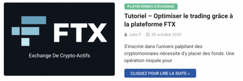 Tutoriel – Optimiser le trading grâce à la plateforme FTX