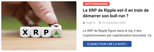 Le XRP de Ripple enregistre une forte hausse