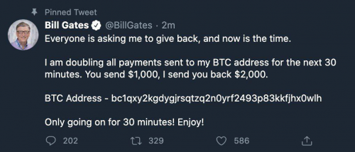Attaque de Twitter Bitcoin Bill Gates